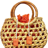 Water Hyacinth Bag With Rattan Strap